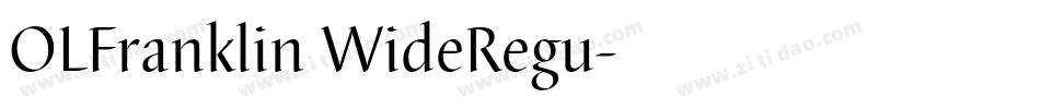 OLFranklin WideRegu字体转换